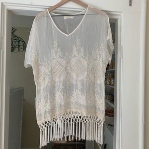 Johnny Was For Love and Liberty Embroidered Shirt